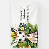 Wild Baby Giraffe Safari Verjaardag Spandoek (Verticaal)