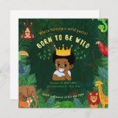 Wild Baby /jongen Kaart (Voorkant / Achterkant)