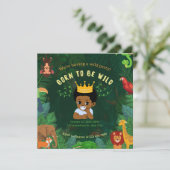 Wild Baby /jongen Kaart (Staand voorkant)