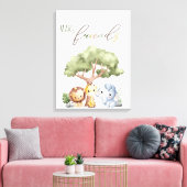 Wild Baby Safari Dieren Muurkunst Decor Canvas Afdruk (Insitu (Woonkamer))
