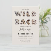Wild Bach Leopard Future Mrs Bachelorette Party Kaart (Staand voorkant)