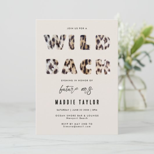 Wild Bach Leopard Future Mrs Bachelorette Party Kaart (Staand voorkant)