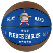 Wild Bald Eagle, de Amerikaanse vlag, Star Basketbal (Voorkant)