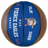 Wild Bald Eagle, de Amerikaanse vlag, Star Basketbal (Verticaal)