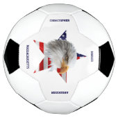Wild Bald Eagle, de Amerikaanse vlag, Star Voetbal (Gedraaid)