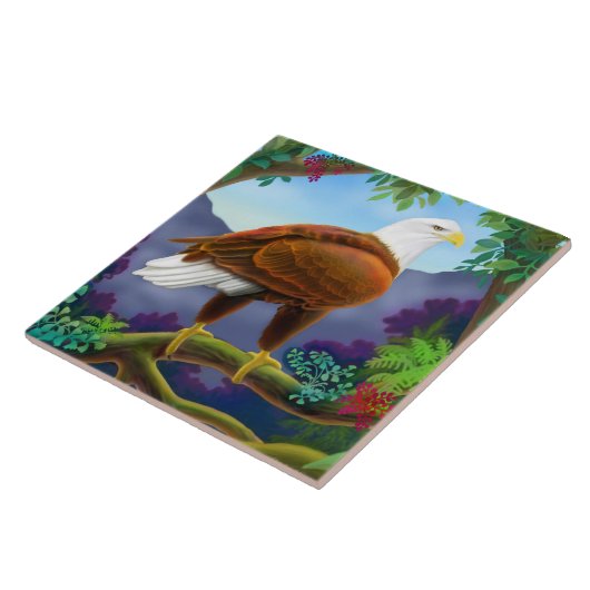 Wild Bald Eagle Tile Tegeltje (Zijkant)