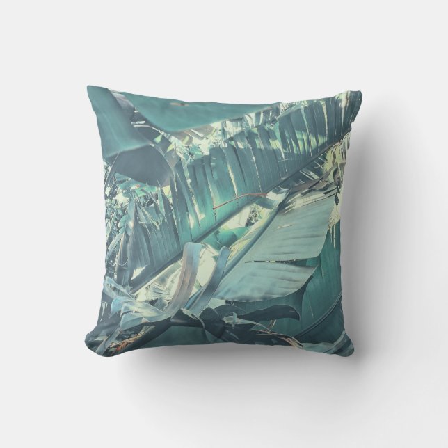 Wild Banana Palm Leaves Sierkussen Cushion (Voorkant)