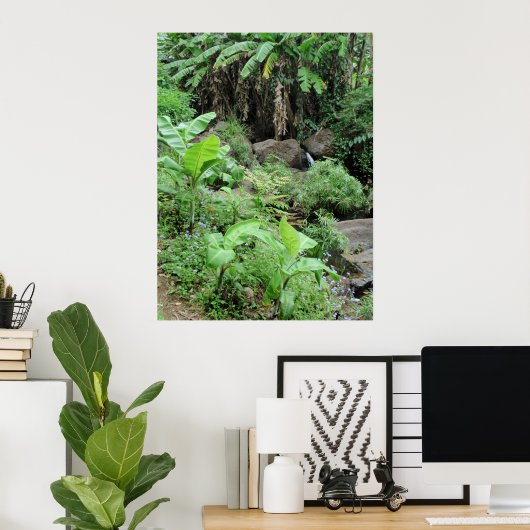 Wild Banana Trees Poster (Thuiskantoor)