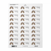 Wild Barn Owl Bird Artwork Name Persoonlijke White Etiket (Full Sheet)