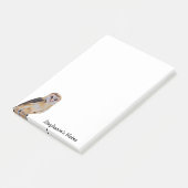 Wild Barn Owl Bird Artwork Name Persoonlijke White Post-it® Notes (Schuin)
