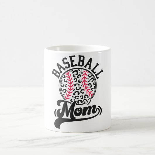 Wild Baseball Mom Leopard Print Mok (Center)