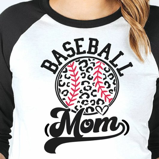 Wild Baseball Mom Leopard T-shirt