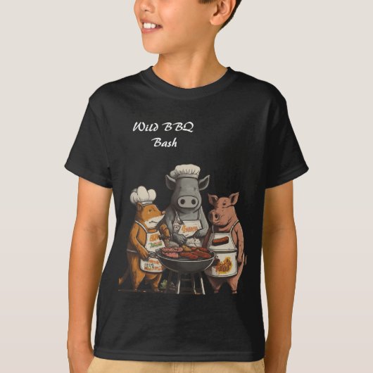 Wild BBQ Bash zwart T-shirt (Voorkant)