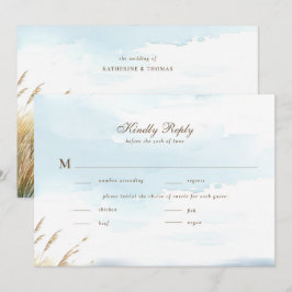 Wild Beach Fence Ocean Grass Art Trouwmaaltijd RSV