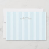 Wild Beach Fence Ocean Stripes Trouwmaaltijd RSVP (Achterkant)