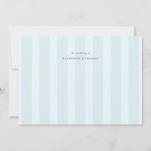 Wild Beach Fence Ocean Stripes Trouwmaaltijd RSVP (Achterkant)