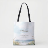 Wild Beach hek oceaan gras chique elegante bruilof Tote Bag (Voorkant)