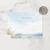 Wild Beach hek oceaan gras kunst bruiloft paar Notitiekaartje (Voorkant / Achterkant in situ)