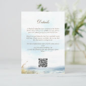 Wild Beach Ocean Trouwdetails Behuizing Kaart (Staand voorkant)