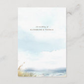 Wild Beach Ocean Trouwdetails Behuizing Kaart (Achterkant)