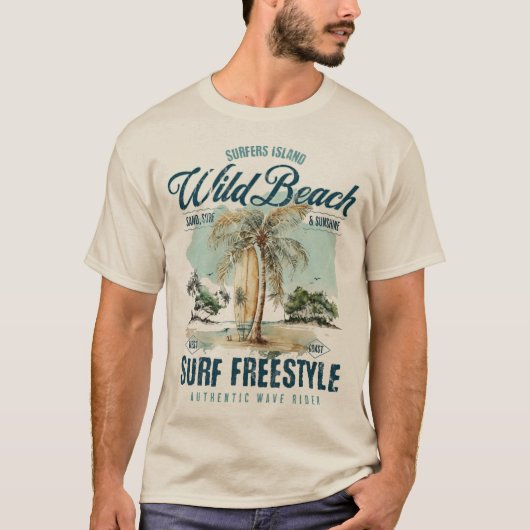 Wild Beach Surf Freestyle T-shirt (Voorkant)