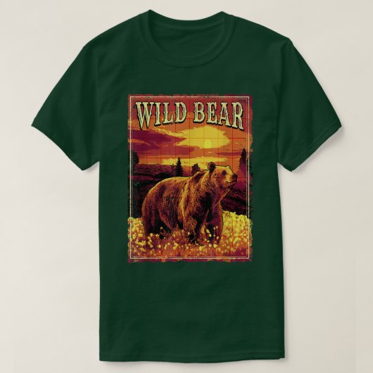 Wild bear in nature  t-shirt (Design voorkant)