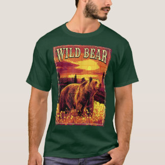Wild bear in nature t-shirt