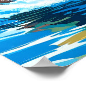 Wild Bear Summer Vintage Pool  Poster (Hoek)