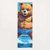 Wild Bear Summer Vintage Pool  Yogamat (Achterkant)