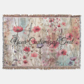 Wild Beauty Geweven: Gemaakt door Wildflower Deken (Voorkant)