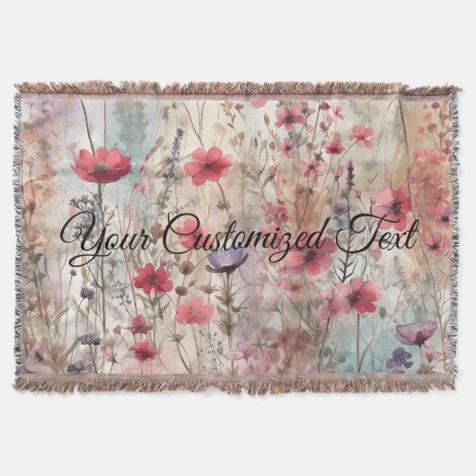 Wild Beauty Geweven: Gemaakt door Wildflower Deken (Voorkant)