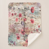 Wild Beauty Geweven: Gemaakt door Wildflower Sherpa Deken (Voorkant)