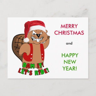 Wild-Beavers Christmas Post Kaart