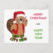 Wild-Beavers Christmas Post Kaart (Voorkant)