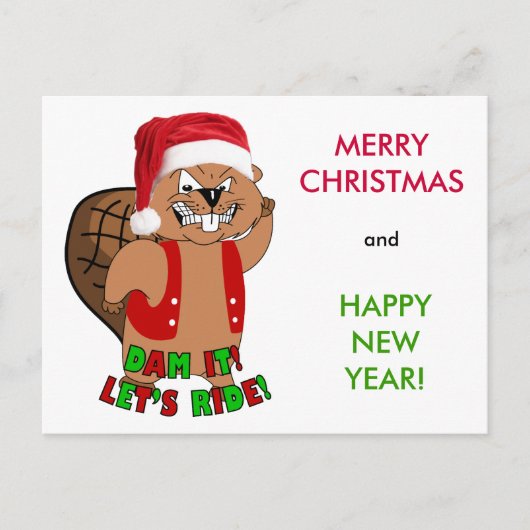 Wild-Beavers Christmas Post Kaart (Voorkant)