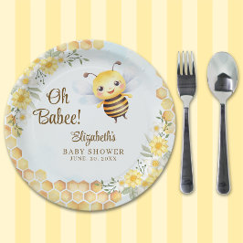 Wild Bee Baby shower Gender Neutral Papieren Bordje