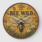Wild Bee Rustic Farmhouse Grote Klok (Voorkant)