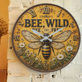 Wild Bee Rustic Farmhouse Grote Klok
