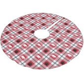 Wild Beer Pit Black Red & White Flannel Pattern Kerstboom Rok (Gekanteld)