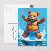 Wild Beer zomer  zwembad Feestdagenkaart (Voorkant / Achterkant)