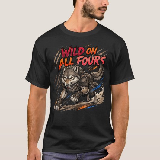 Wild Beest Motion Wolf Street T-shirt (Voorkant)