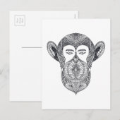 wild beest van het bos doedel briefkaart (Voorkant / Achterkant)