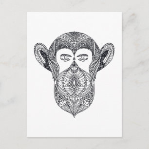 wild beest van het bos doedel briefkaart