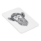 wild beest van het bos doedel magneet (Rechterzijde)