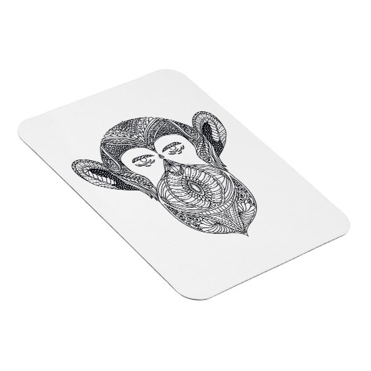 wild beest van het bos doedel magneet (Rechterzijde)