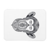 wild beest van het bos doedel magneet (Horizontaal)