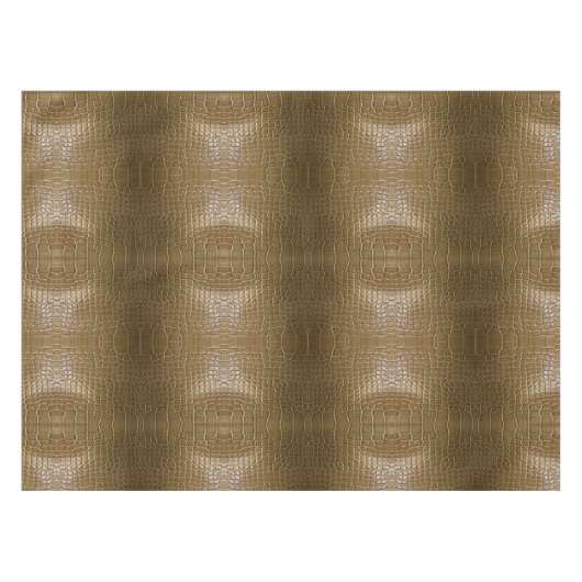 Wild beige bruin alligator krokodillenleer tafelkleed (Voorkant (Horizontaal))