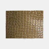 wild beige bruine alligator krokodilleder fleece deken (Voorkant (Horizontaal))