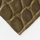 wild beige bruine alligator krokodilleder fleece deken (Hoek)