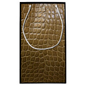 wild beige bruine alligator krokodilleder klein cadeauzakje (Achterkant)